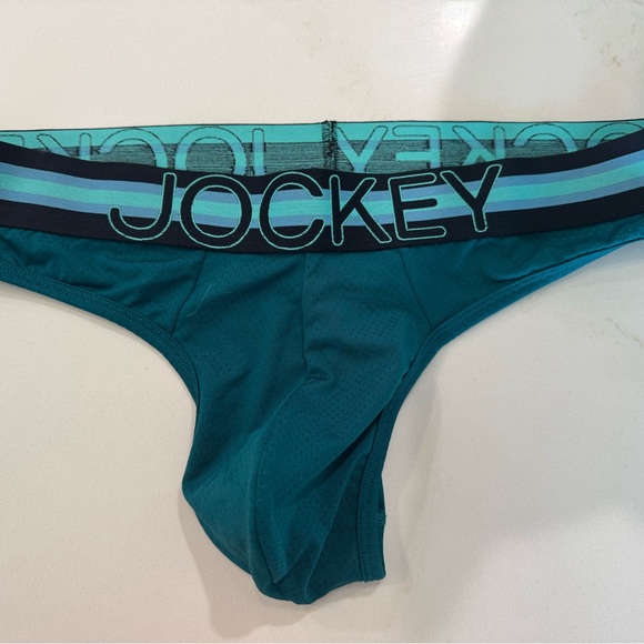 Jockey Men's Teal Thong Underwear - Picture 1 of 2